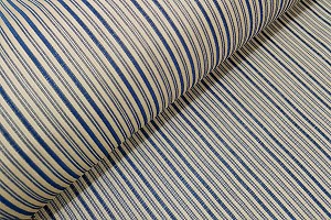 Heritage Silk - Monsoon Stripes - Federal Blue on Bronze Mist