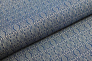 Heritage Silk - Orchid - Bijou Blue on Parchment