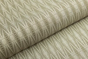 Heritage Silk - Palm 1 - Olive Grey on Ivory
